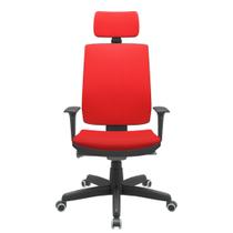 Cadeira Office Brizza Soft Aero Vermelho Autocompensador Com Encosto Cabeça Base Standard 126cm - 63452