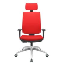 Cadeira Office Brizza Soft Aero Vermelho RelaxPlax Com Encosto Cabeca Base Aluminio 126cm - 63505