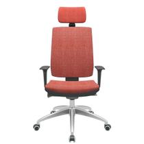 Cadeira Office Brizza Soft Concept Rosé Autocompensador Com Encosto Cabeça Base Aluminio 126cm - 63468