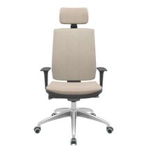 Cadeira Office Brizza Soft Poliester Fendi Autocompensador Com Encosto Cabeça Base Aluminio 126cm - 63471 Cadeira Office Brizza Soft Poliester Fendi Autocompensador Com Encosto Cabeça Base Aluminio 126cm - 63471