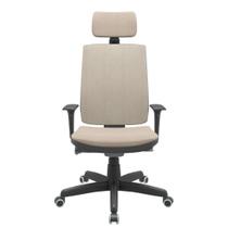 Cadeira Office Brizza Soft Poliester Fendi Autocompensador Com Encosto Cabeça Base Standard 126cm - 63456 Cadeira Office Brizza Soft Poliester Fendi Autocompensador Com Encosto Cabeça Base Standard 126cm - 63456