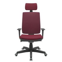 Cadeira Office Brizza Soft Poliester Vinho Autocompensador Com Encosto Cabeça Base Standard 126cm - 63455 Cadeira Office Brizza Soft Poliester Vinho Autocompensador Com Encosto Cabeça Base Standard 126cm - 63455