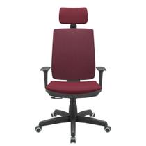 Cadeira Office Brizza Soft Poliester Vinho RelaxPlax Com Encosto Cabeça Base Standard 126cm - 63496 Cadeira Office Brizza Soft Poliester Vinho RelaxPlax Com Encosto Cabeça Base Standard 126cm - 63496