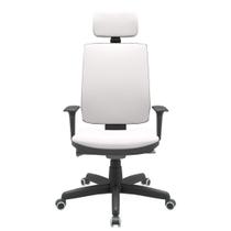 Cadeira Office Brizza Soft Vinil Branco Autocompensador Com Encosto Cabeça Base Standard 126cm - 63459 Cadeira Office Brizza Soft Vinil Branco Autocompensador Com Encosto Cabeça Base Standard 126cm - 63459