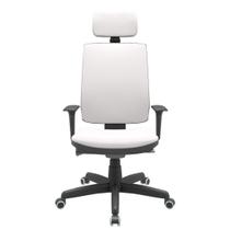 Cadeira Office Brizza Soft Vinil Branco Autocompensador Com Encosto Cabeça Base Standard 126cm - 63459