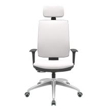Cadeira Office Brizza Soft Vinil Branco RelaxPlax Com Encosto Cabeca Base Aluminio 126cm - 63512