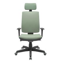 Cadeira Office Brizza Soft Vinil Verde Autocompensador Com Encosto Cabeça Base Standard 126cm - 63458 Cadeira Office Brizza Soft Vinil Verde Autocompensador Com Encosto Cabeça Base Standard 126cm - 63458