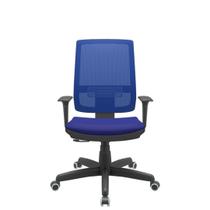Cadeira Office Brizza Tela Azul Assento Aero Azul RelaxPlax Base Standard 120cm - 63873 - Sun House