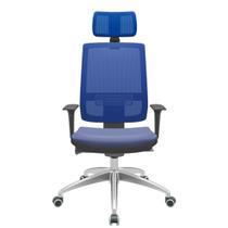 Cadeira Office Brizza Tela Azul Com Encosto Assento Facto Dunas Azul Autocompensador 126cm - 63139
