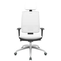 Cadeira Office Brizza Tela Branca Com Encosto Assento Aero Branco Autocompensador 126cm - 63252