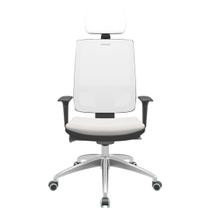 Cadeira Office Brizza Tela Branca Com Encosto Assento Facto Dunas Branco Autocompensador 126cm - 63257 Cadeira Office Brizza Tela Branca Com Encosto Assento Facto Dunas Branco Autocompensador 126cm - 63257