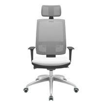 Cadeira Office Brizza Tela Cinza Com Encosto Assento Aero Branco Autocompensador 126cm - 63196 Cadeira Office Brizza Tela Cinza Com Encosto Assento Aero Branco Autocompensador 126cm - 63196