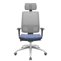 Cadeira Office Brizza Tela Cinza Com Encosto Assento Concept Baltico Autocompensador 126cm - 63198 Cadeira Office Brizza Tela Cinza Com Encosto Assento Concept Baltico Autocompensador 126cm - 63198