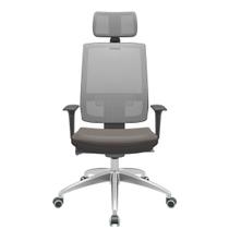 Cadeira Office Brizza Tela Cinza Com Encosto Assento Facto Dunas Basalto Autocompensador 126cm - 63214