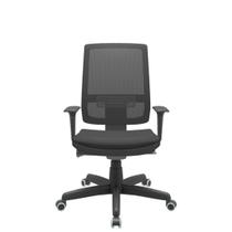 Cadeira Office Brizza Tela Preta Assento Aero Preto Autocompensador Base Standard 120cm - 63691
