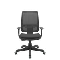 Cadeira Office Brizza Tela Preta Assento Aero Preto RelaxPlax Base Standard 120cm - 63858