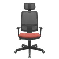 Cadeira Office Brizza Tela Preta Com Encosto Assento Concept Rose Autocompensador Base Standard 126cm - 63332