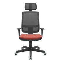 Cadeira Office Brizza Tela Preta Com Encosto Assento Concept Rose RelaxPlax Base Standard 126cm - 63617