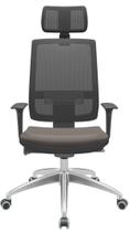 Cadeira Office Brizza Tela Preta Com Encosto Assento Facto Dunas Marrom Autocompensador 126cm - 62997 Cadeira Office Brizza Tela Preta Com Encosto Assento Facto Dunas Marrom Autocompensador 126cm - 62997