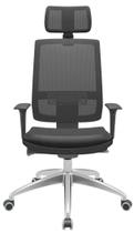 Cadeira Office Brizza Tela Preta Com Encosto Assento Facto Dunas Preto Autocompensador 126cm - 62998