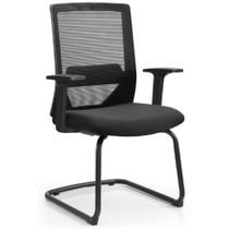 Cadeira Office Chicago Fixa - Preta Cadeira Office Chicago Fixa - Preta