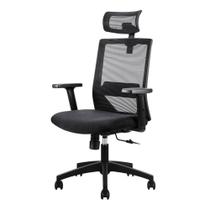 Cadeira Office Chicago Preta Com Apoio de Cabeça - 75604