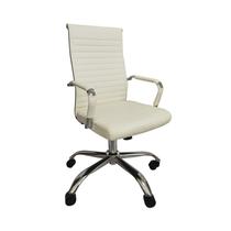 Cadeira Office com Rodízio e Encosto Esteirinha Confort Branco