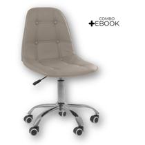 Cadeira Office Eiffel Botonê Ajustável Base Giratória com Ebook Cadeira Office Eiffel Botonê Ajustável Base Giratória com Ebook