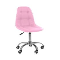 Cadeira Office Eiffel Botonê Ajustável Oficial Girat + Ebook Rosa 1
