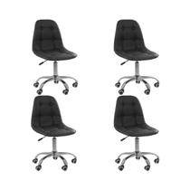 Cadeira Office Eiffel Botonê Ajustável Oficial Giratória