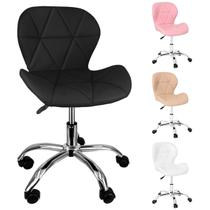 Cadeira Office Eiffel Slim com Base Giratória ou Pé Palito de Jantar com estofado material sintético