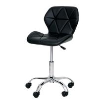 Cadeira Office Eiffel Slim Com Estofado De material sintético Preta Cadeira Office Eiffel Slim Com Estofado De material sintético Preta