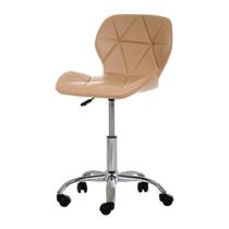 Cadeira Office Eiffel Slim Estofado Nude