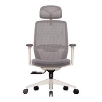 Cadeira Office Elements Serena Slide, com Apoio para os Pés, Até 120kg, Reclinável, Malha, Cinza - 72097