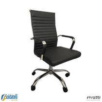 Cadeira Office Esteirinha Confort PU Preta Ou Branca - Rivatti