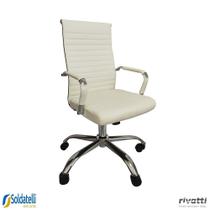 Cadeira Office Esteirinha Confort PU Preta Ou Branca - Rivatti