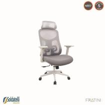 Cadeira Office Everest Presidente Preto e Gelo-Cinza PP - Fratini Cadeira Office Everest Presidente Preto e Gelo-Cinza PP - Fratini