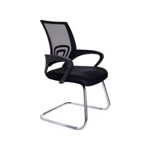 Cadeira Office Fixa Preta Espuma Tecido Tela Confort GRP