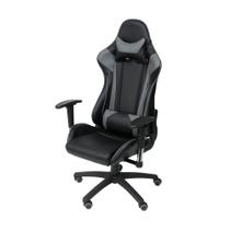 Cadeira Office Gamer Fun em PU cor Preto com Base Nylon - 46655