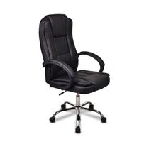 Cadeira Office Get Presidente 2024 360 Preto Base Cromada