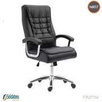 Cadeira Office Giratória California Pu Várias Cores Braços Fixos NR17 - Fratini Cadeira Office Giratória California Pu Várias Cores Braços Fixos NR17 - Fratini