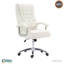 Cadeira Office Giratória California Pu Várias Cores Braços Fixos NR17 - Fratini