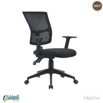 Cadeira Office Giratória Londres Diretor PP Preta Braços e Encosto Reguláveis NR17- Fratini Cadeira Office Giratória Londres Diretor PP Preta Braços e Encosto Reguláveis NR17- Fratini