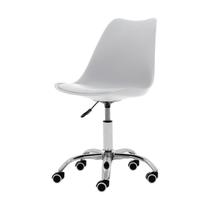 Cadeira Office Giratória Saarinen Com Altura Ajustável para Escritório e Estudo cor Branca Cadeira Office Giratória Saarinen Com Altura Ajustável para Escritório e Estudo cor Branca