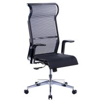 Cadeira Office Husky 500, Preto, Encosto de Cabeça Fixo, Encosto Ajustável com 3 Níveis, Base em Aço Cromado - HTCD010 Cadeira Office Husky 500, Preto, Encosto de Cabeça Fixo, Encosto Ajustável com 3 Níveis, Base em Aço Cromado - HTCD010