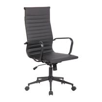 Cadeira Office Sevilha Aço Preto Alta Pu Preto