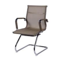 Cadeira Office Tela Cobre Base Fixa Cromada Cadeira Office Tela Cobre Base Fixa Cromada