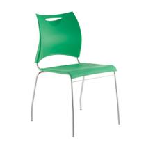 Cadeira One Cromada com Assento e Encosto em Polipropileno Verde Roal Cadeira One Cromada com Assento e Encosto em Polipropileno Verde Roal