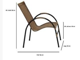 Cadeira Onix p/ Jardim de Ferro Liso