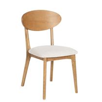 Cadeira Oval Encosto em Madeira